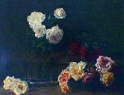 Henri Fantin-Latour Rosas blancas oil on canvas